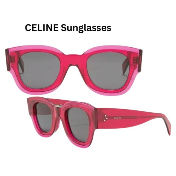 NEW Céline Zoe Fuchsia Pink Crystal Sunglasses $599